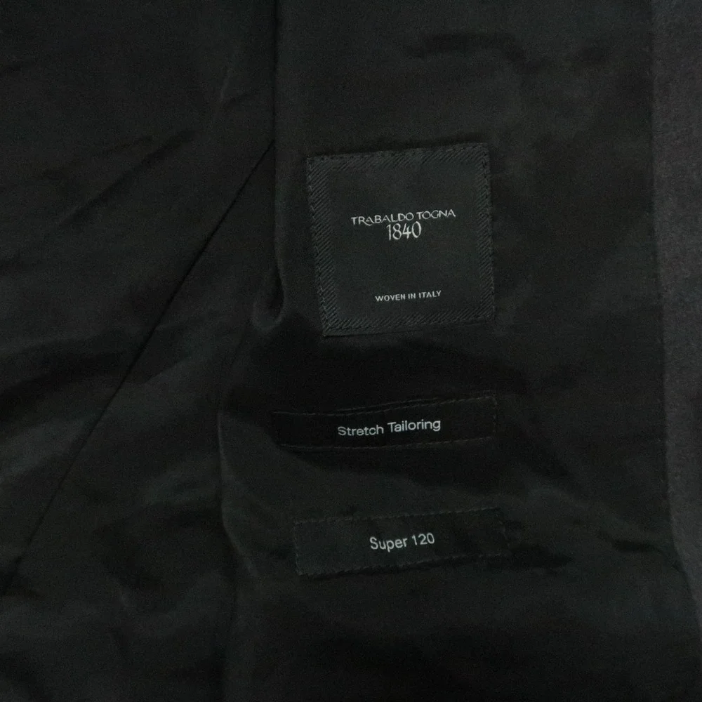Hugo Boss Blazer Mens 42L Charcoal‎ Gray Trabaldo Togna 1840 Stretch Super 120